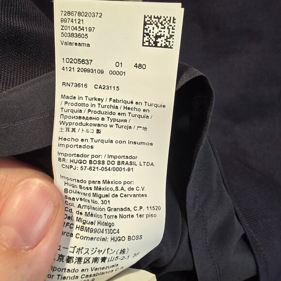 Hugo Boss Skirt Navy Size 12 Short Lined Pockets Zip With Button Accents - Picture 7 of 10